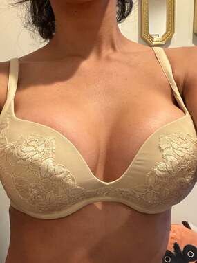 La Perla Vintage Lace Embroidered Push-Up Bra in Sabbia Beige - Taglia 3